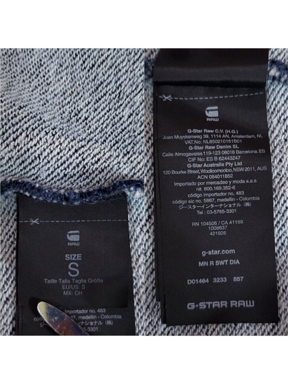 G-Star Raw by Marc Newson Mens Small Stars Sky Painted Printer Sweatshirt Navy - Picture 9 of 12